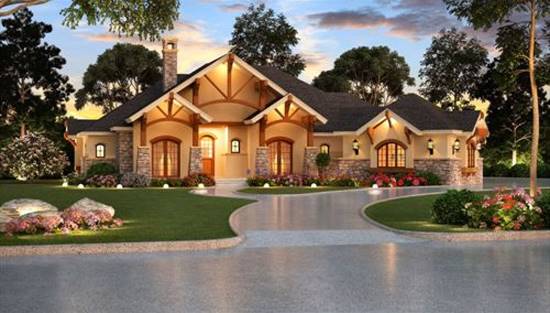 image of large ranch house plan 4846